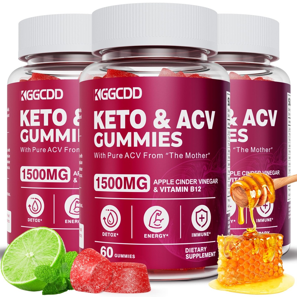 (3 Pack) Zebra ACV Gummies ExtremeMG Keto Gummies Apple Cider Vinegar, Pomegranate Beet Juice B12 Vegan Non GMO 180 Gummys