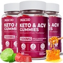 (3 Pack) Zebra ACV Gummies ExtremeMG Keto Gummies Apple Cider Vinegar, Pomegranate Beet Juice B12 Vegan Non GMO 180 Gummys