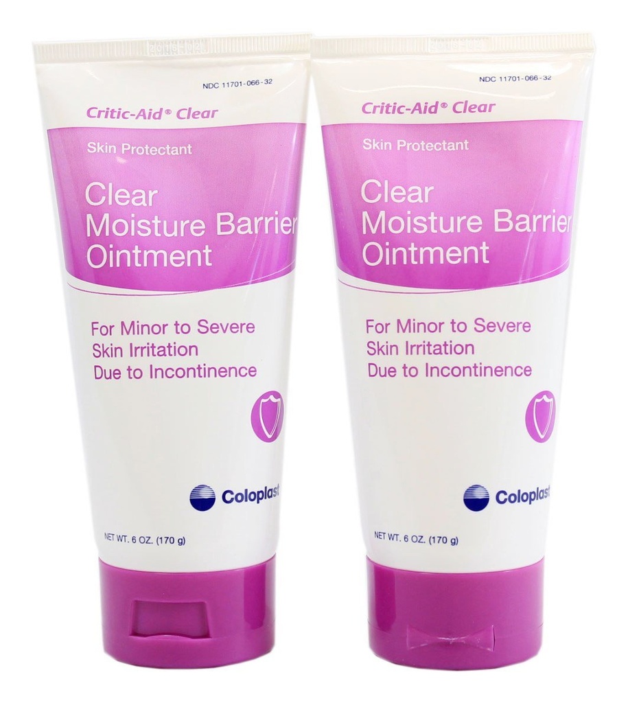 Coloplast Critic-Aid Clear Moisture Barrier Ointment - 6 Ounce Tube - 2 Paket