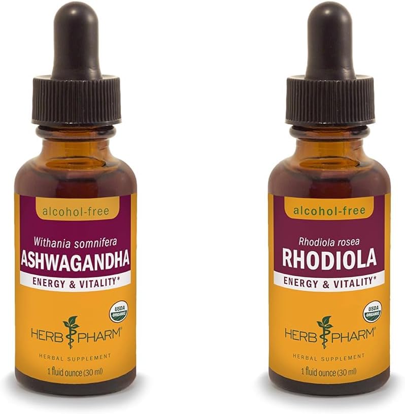 Herb Pharm Ashwagandha & Rhodiola Enerji, Vitality, Endurance & Stamina, 1 Oz Every