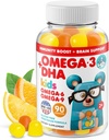 DR. MORITZ Vegan Omega 3 Gummies for Kids and Toddler (90 Count), Omega 3 Kids Gummies for Brain and Heart Health, No Fish Oil and Gluten Free