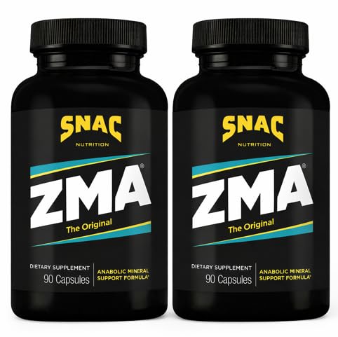 SNAC ZMA The Original Recovery & Sleep Supplement, Supports Muscle Recovery, Immune Support & Restorative Sleep with çinko, Magnezyum & Vitamin B6, 180 Veggie Capsules (2 Pack of 90)