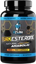 EFlow Beslenme Turkesterone Supplement for Men [En yüksek boy) + Cyclodextrin for High Abors - Art Stamina, Lean Muscle Growth & Recovery, Boosts Drive - 3rd Party Tested (60 Capsules)