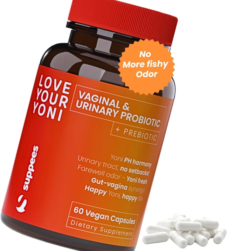 Kadınlar için Vaginal Probiyotikler ve Prebiyotikler - Destek Vaginal Sağlık ve pH Dengesi - Bakteriyel Vaginosis - Kadın ve Vaginal Bakım - 60 Capsules