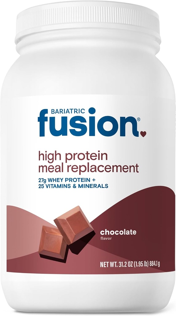 Bariatrik Fusion Chocolate Yüksek Protein Meal Makyaj Shake | 27g Whey Isolate Bariatrik Protein Toz | Lactose Free Whey Protein Toz | Gluten ve Sugar Free | 21 Hizmet