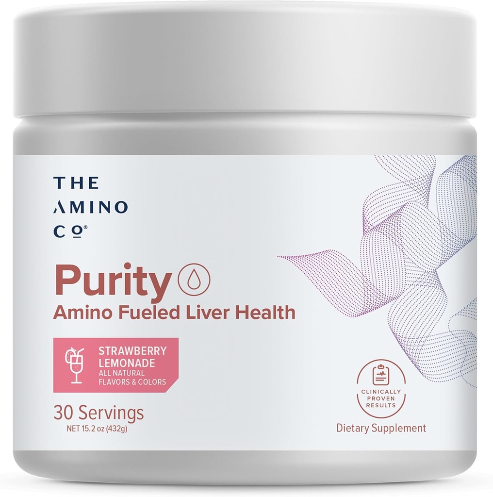 Amino CO. Saflık - Liver Detox Cleanse için Essentials ile Liver Support Supplement - Optimal Liver Support- Strawberry Lemonade, 30 Hizmet