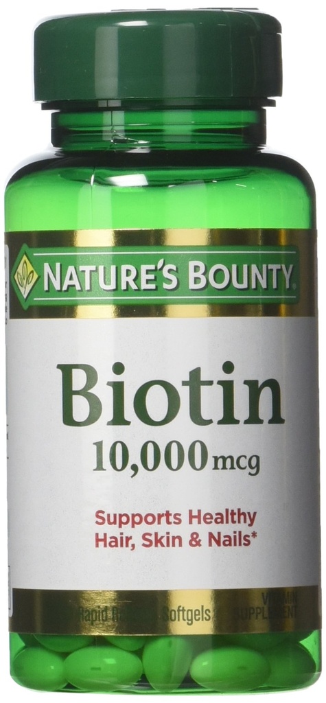 Nature's Bounty Biotin 10.000 mcg, Hızlı Yayın Softgels 120 Her Şey