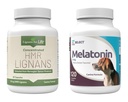 Lignans for Life & K9 Select Pet Care Bundle - HMR Lignans 20mg, 90 Κάψουλες - Μελατονίνη & 3mg, 120 Φιστικοβούτυρο Γευστά δισκία - Πολυβιταμίνη Σκύλος Συμπληρώματα Ευεξίας Θεραπείες - Μεσαίου μεγέθους Φυλή Σκύλων