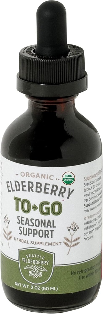 To-Go Mevsim Desteği - Delicious, Vegan, Gluten-Free Herbal Supplement Tincture with Potent Anti Batches in the USA - 2oz