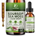 (2 Pack) Sea Moss Liquid Drops ile Organik Soursop Graviola, Soursop Bitters Dia Antioksit için Multivitaminde Zengin, Immune Boost, Cep Destek & Rejenerasyon, Pineapple Flavor