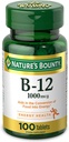 Nature's Bounty Vitamin B12, Enerji Metabolism, 1000 mcg, 100 Count.