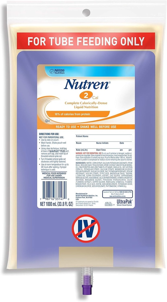 Nestle Klinik Beslenme Nutren 2.0 Beslenme Supplement, Ncl44146H, 1 Pound