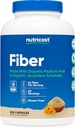 Nutricost Fiber Capsules with Prebiotic Fiber Supplement 300 Capsules - Made with Organic Psyllium Husk & Organic Jerusalem Artichoke, 60 Servings, Gluten Free, 3 G Per Serving