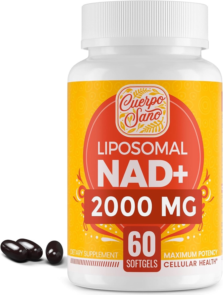 2000 MG NAD Supplement, Liposomal NAD+ Yüksek Absorpsiyon ile Daha Verimli, Nicotinamid Riboside, Pure & Plus Boosting Supplement, Aging Defense, Metabolism & Cellular, 60 softgels