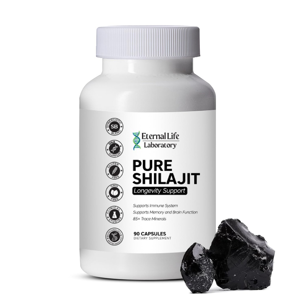 100% καθαρό Shilajit, οργανικό Shilajit Ιμαλαΐων για άνδρες και γυναίκες, 85+ Trace Minerals πλούσια σε Fulvic Acid Shilajit συμπλήρωμα για την ενέργεια & ανοσοποιητικό σύστημα 1000mg 90 Count