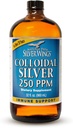 Doğal Pat Silver Wings Colloidal Silver Liquid - Geliştirilmiş Immune Support Supplement - 250ppm (1250mcg) - 32oz