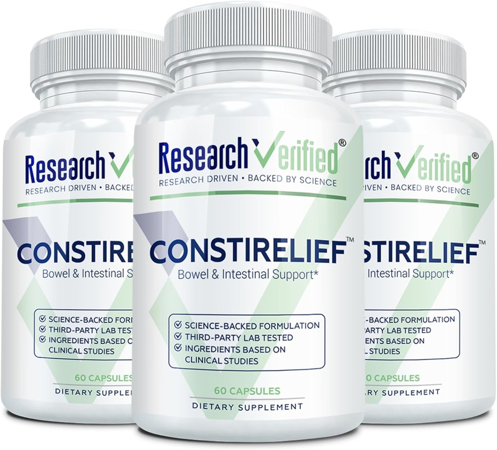 Araştırma Gerçekleştirilmiş ConstiRelief - Piyasadaki Constipation Relief için en iyi Supplement - uzun vadeli sağlık ve önleme için L. Acidofilius ile.% 100 geri garanti! (Pack of 3)