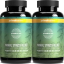 Primal Harvest Stresi Kadın ve Erkek Saf Ashwagandha Root Extract, L-Theanine Supplements, 60 Capsules