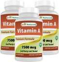 En İyi Doğal Vitamin A 25000 IU (7500 mcg), Non-GMO Formula Sağlıklı Vizyon ve Immune Sistemi ve Sağlıklı Büyüme ve Yeniden Üretme, 180 Softgels (180 Kont)