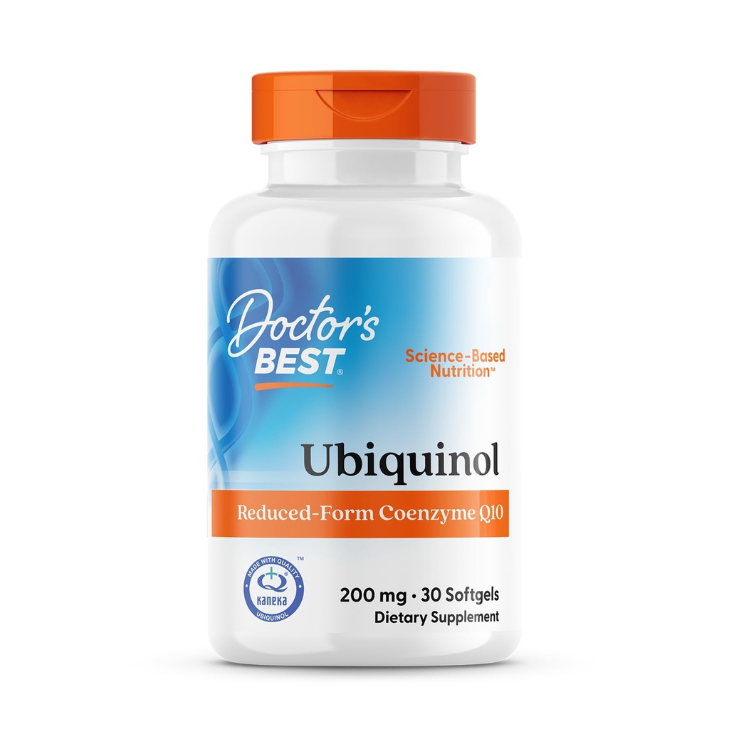 Γιατροί Best Ubiquinol, Μειωμένης Φόρμης συνένζυμο Q1, 200 mg, Μη ΓΤΟ, Χωρίς γλουτένη, Χωρίς σόγια 30 Softgels