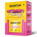Quantum Energy Square: Energy Bar με καφεΐνη & 10g πρωτεΐνη. Delicious Healthy Snack On The Go. (Βέγκαν, χωρίς γλουτένη, χωρίς σόγια, χωρίς γαλακτοκομικά) (Σκοτεινό Σοκολάτα Pink Αλάτι Ιμαλαΐων)