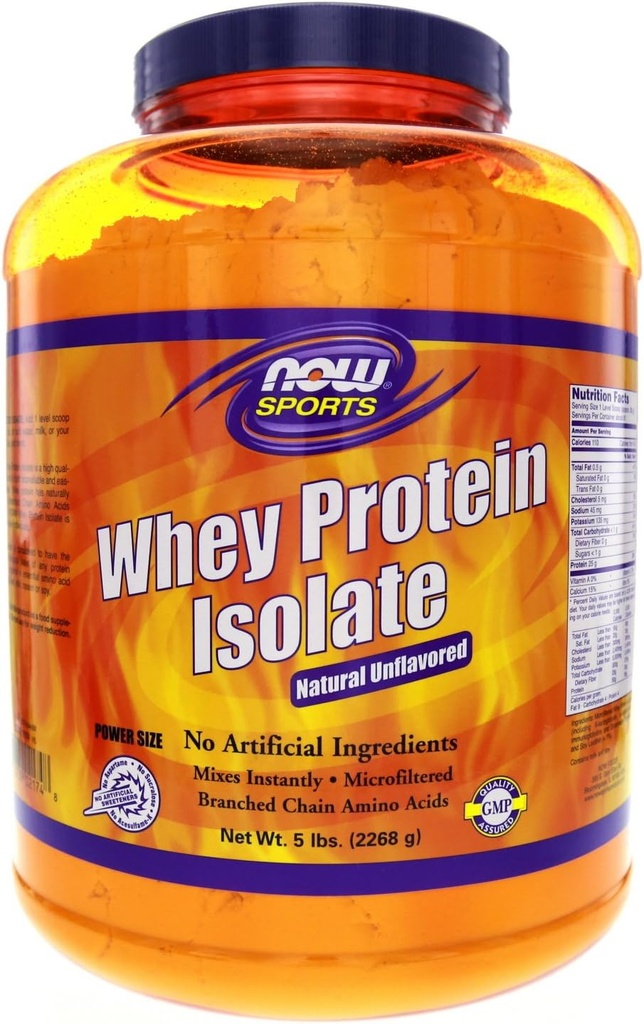 Şimdi Gıdalar Sports Whey Protein Isolate Natural Unflavored - 5 lbs
