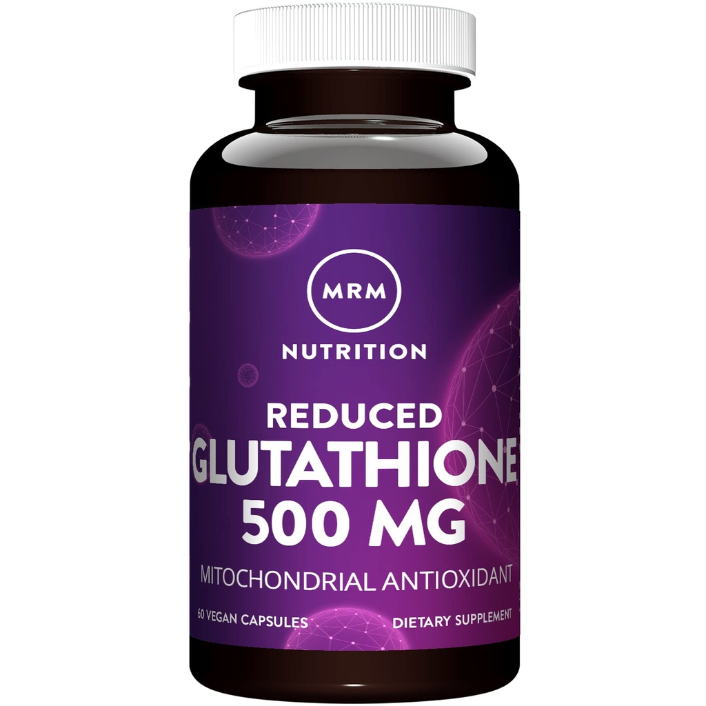 MRM Beslenme Glutathione 500 mg | Liver Health | Mitochondrial Antioxy | Glutathione | Vegan + Gluten-Free | 60 Servisler