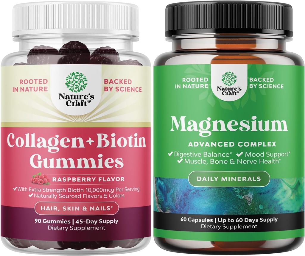 Kadınlar için Saç Ciltleri ve Çiçeği Gummies - Kadınlar için Ekstra Güçlü Biyotin ve Kolajn Gummiess Destek ve Yüksek Abhidrasyon Magnezyum Kompleksi Stomach & Digestion için Eks