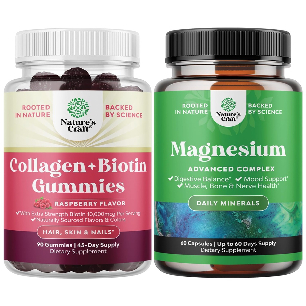 Kadınlar için Saç Ciltleri ve Çiçeği Gummies - Kadınlar için Ekstra Güçlü Biyotin ve Kolajn Gummiess Destek ve Yüksek Abhidrasyon Magnezyum Kompleksi Stomach & Digestion için Eks