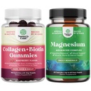 Kadınlar için Saç Ciltleri ve Çiçeği Gummies - Kadınlar için Ekstra Güçlü Biyotin ve Kolajn Gummiess Destek ve Yüksek Abhidrasyon Magnezyum Kompleksi Stomach & Digestion için Eks