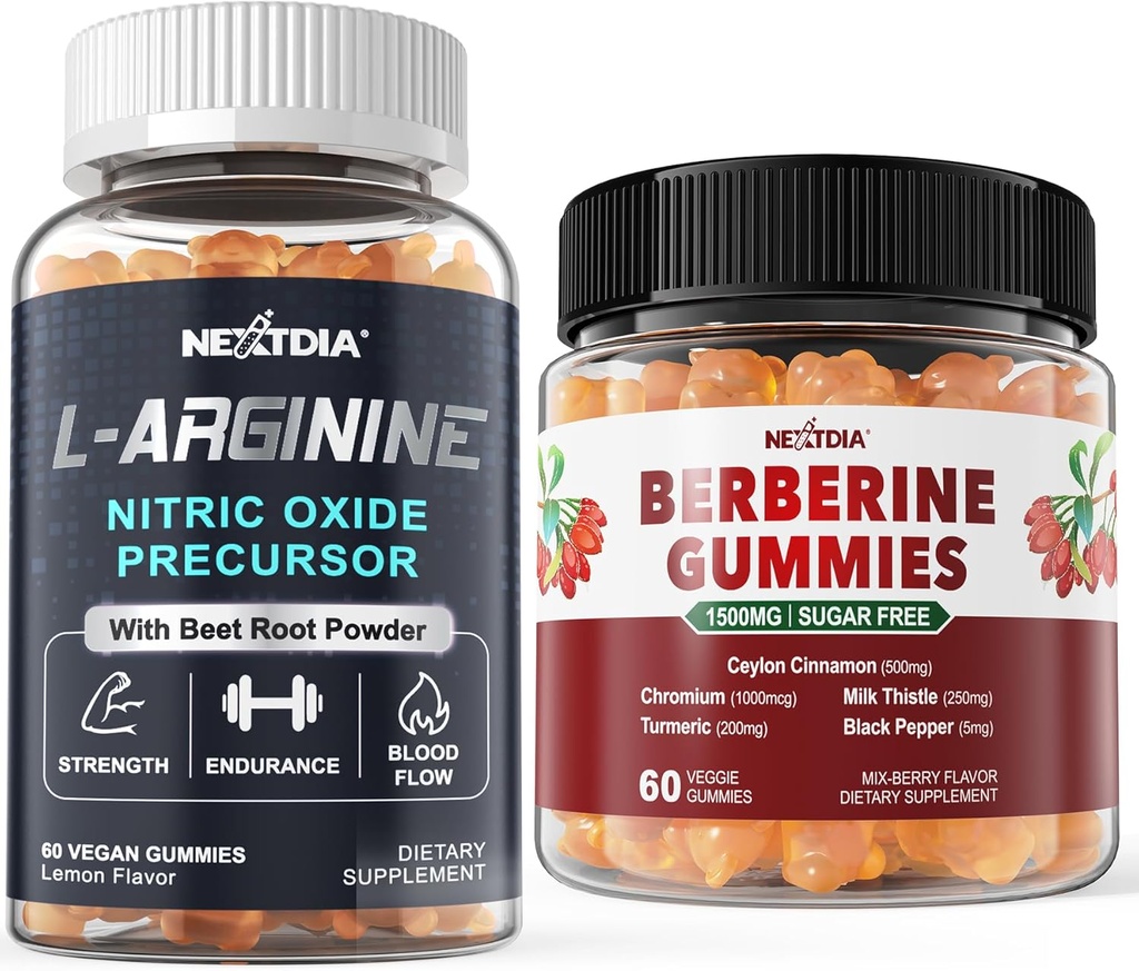 L arginnine Gummies + Berberine Supplement 1500 mg