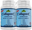 CollagenC Hydrolysate by Alfa Vitamins - Contains biotin and Vitamin C - 100 Capsules Her - 2 Pack