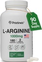 PRISTINE'S L Arginine Supplements for Men & Women - 1000 mg Capsules 90 Day Supply Nitrik Oksit & Pre Workout replica Support