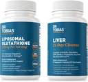 Dr. Tobias 21 Day Cleanse and Liposomal Glutathione - Supports Liver Detox, Immune Function, and Energy Levels - Vegan, Non-GMOMO