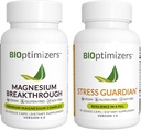 BiOptimizers Magnesium Breakthrough 4.0, (30 κάψουλες) & Stress Guardian, (90 κάψουλες) - Φυσικός ύπνος, εγκέφαλος, και το άγχος συμπλήρωμα υποστήριξης Bundle