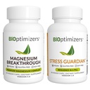 BiOptimizers Magnezyum 4, (30 Capsules) & Stres Guardian, (90 Capsules) - Doğal Uyku, Beyin ve Stres Desteği Tamamlandı