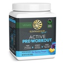 Sunwarrior Pre Workout Toz Energy Drink Vegan Plant-Based Supplement Pump, Hydrate, Focus, Endurance, & Strength Builder Blue Raspberry Pineapple Flavored 30 Servisler Active Preworkout