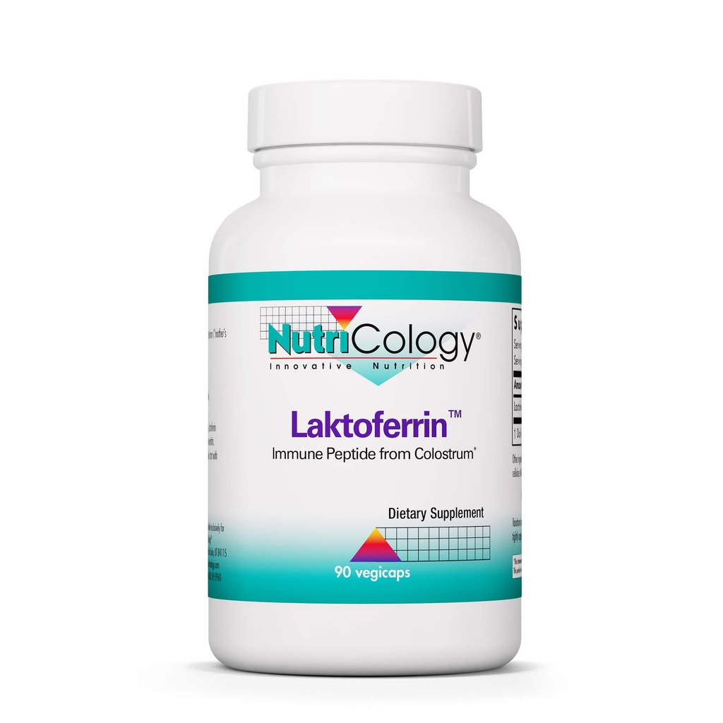 Nutricology Laktoferrin Supplement - Lactoferrin Supplements 350 mg, Bovine Colostrum, Immune Peptide, Iron Supplements, Vegicaps - 90 Count