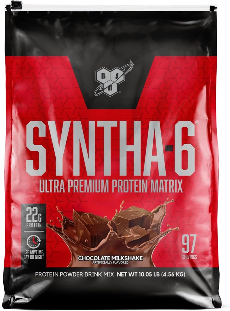 BSN SYNTHA-6 Whey Protein Tozu Micellar Casein, Chocolate Milk Protein Isolate Toz, Chocolate Milkshake, 97 Hizmet (Pazar Mayıs Vary)
