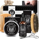 Male God Beard Kit w/Φυσικά συστατικά, Κατάλληλο για όλο το δέρμα, γενέθλια δώρα 