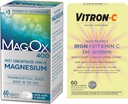 Vitron-C Yüksek Potency Iron Supplement, Immunt Support 60ct and Mag-Ox 400 Mineral Supplement 60ct