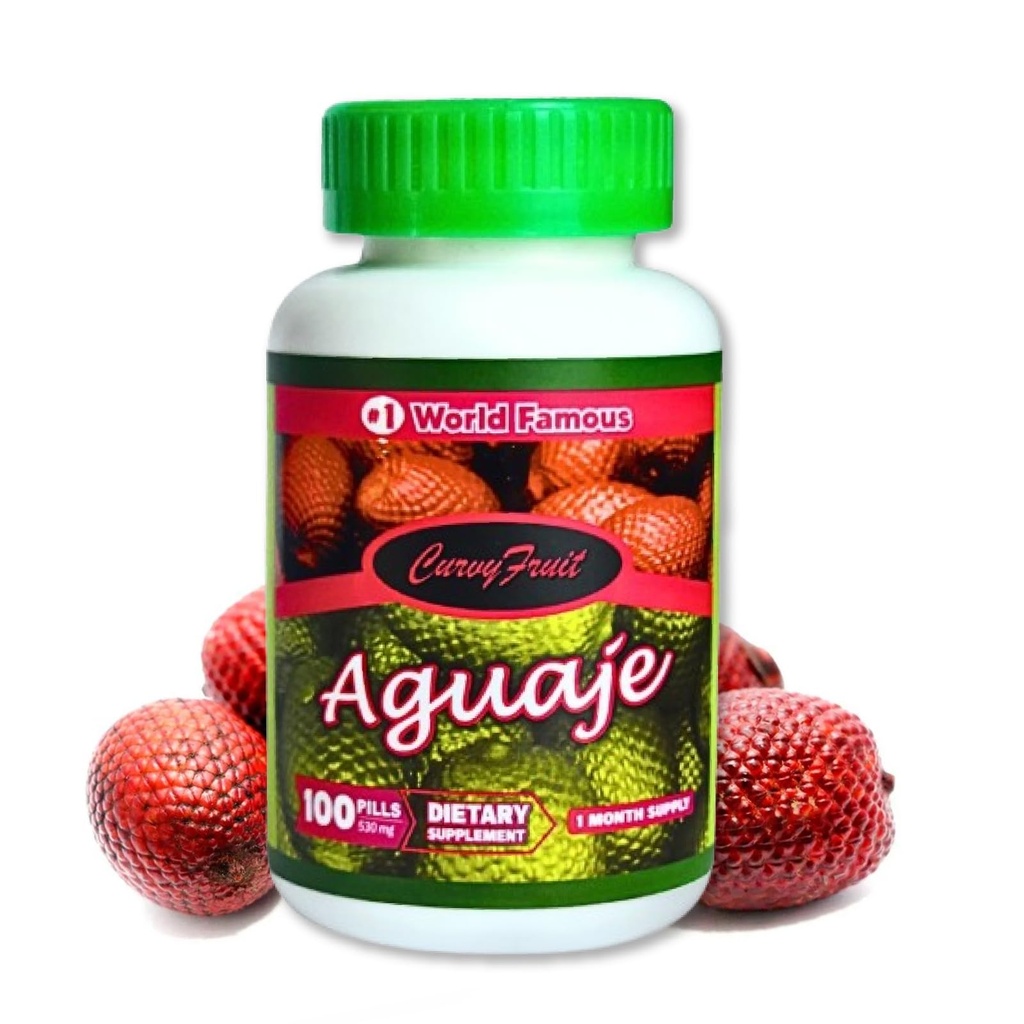 Χάπια Φρούτων Aguaje Curvy - 100% Φυσικό, Υψηλής Φυτοοιστρογόνου Περιεκτικότητα, 550 mg, 100 Count (1 Μήνας Προμήθεια) - Βελτιώστε τις καμπύλες σας