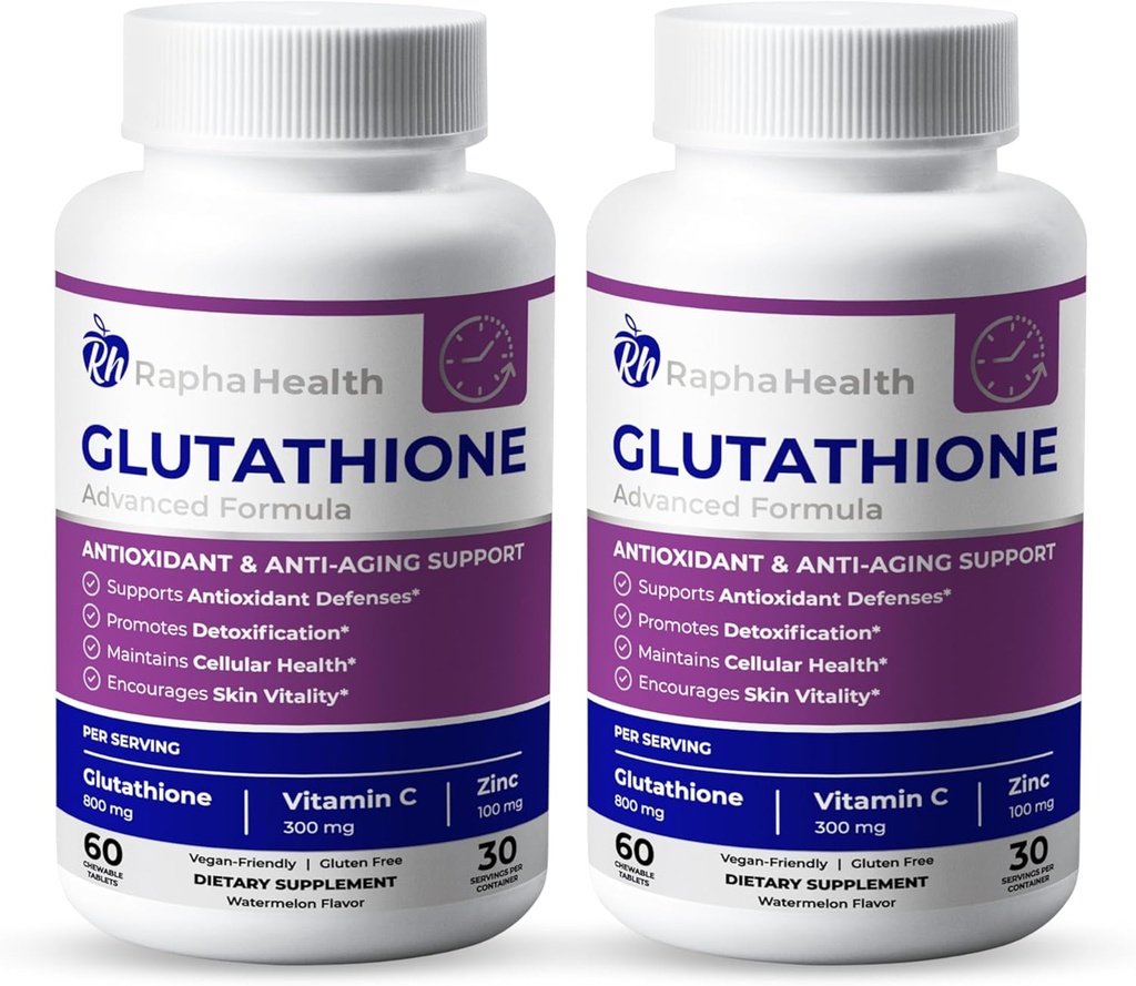 Twin Pack Glutathione Ενισχυμένη με βιταμίνη C & ψευδάργυρο 