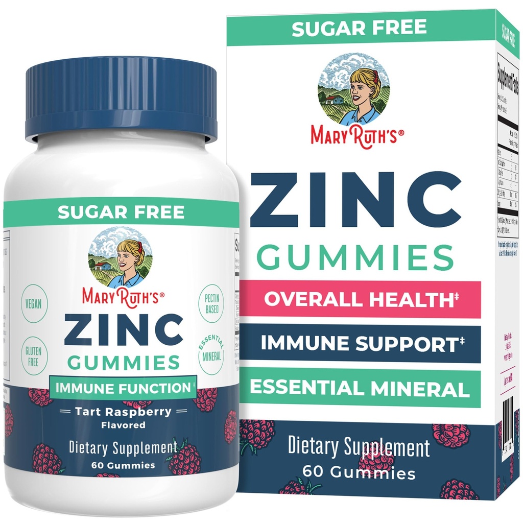 MaryRuth Organics çinko Gummies | çinko Supplements | Immune Support Supplement | Essential Mineral | Pectinive | Genel Sağlık & Wellness | 14 & Up | Vegan | Non GMO | 30 Servisler