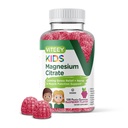 Viteey Kids Magnezyum Citrate Gummies - Destekler Sleep Aid, Calm Gummies, Kas Relaxer, Optimal Rahatlama - Vegetarian, Gelatin Free, Gluten Free, GMO Free - Tasty Chewable Raspberry Flavored Gummy