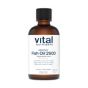 Vital Nutrients - Ultra Pure Fish Oil 2600 (Pharmaceutical Grade) - Hi-Potency Deep Sea Liquid Fish Oil, Cardiovascular Support, Natural Lemon Flavor - 8 Fl Oz per Şişe