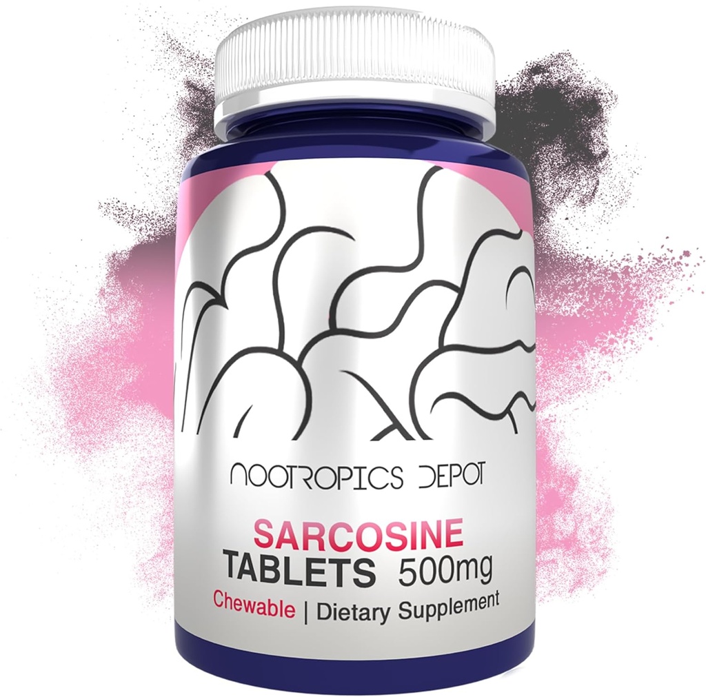 Nootropics Depot Sarcosine Tabletler | Chewable | 500 mg | 240 Count