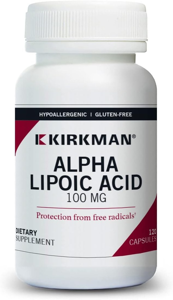 Kirkman Alpha Lipoic Acid 100 mg - Hipoallergenik | 120 Vegetarian Capsules