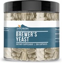 Earthborn Elements Brewer's Yeast 200 Capsules, Pure & Undiled, No Wordss