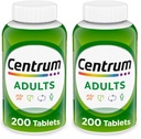 Centrum Adult Multivitamin / Multimineral Συμπλήρωμα με Αντιοξειδωτικά, Ψευδάργυρος, Βιταμίνη D3 και Β Βιταμίνες, Χωρίς Γλουτένη, Μη ΓΤΟ Συστατικά - 200 Count (Pack of 2)